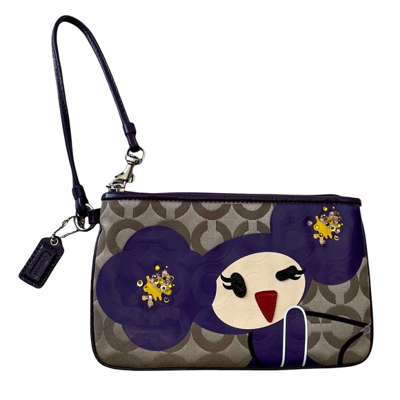 Coach Handbags - Coach Poppy Chan Violette Limited Edition Wristlet Wallet Clutch